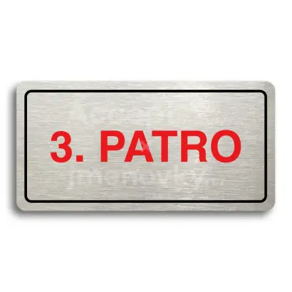 Piktogram "3. PATRO" - stříbrná tabulka - barevný tisk