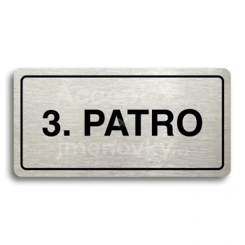 Piktogram "3. PATRO" - stříbrná tabulka - černý tisk