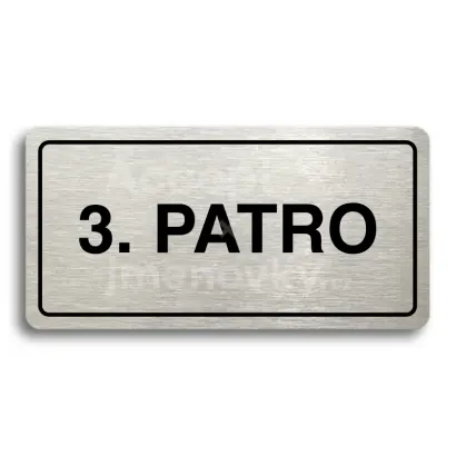 Piktogram "3. PATRO" - stříbrná tabulka - černý tisk