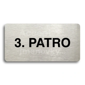 Piktogram "3. PATRO" - stříbrná tabulka - černý tisk bez rámečku