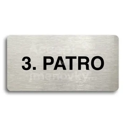 Piktogram "3. PATRO" - stříbrná tabulka - černý tisk bez rámečku