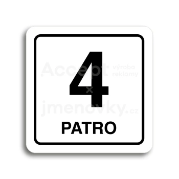 Piktogram "patro IV" - bílá tabulka - černý tisk