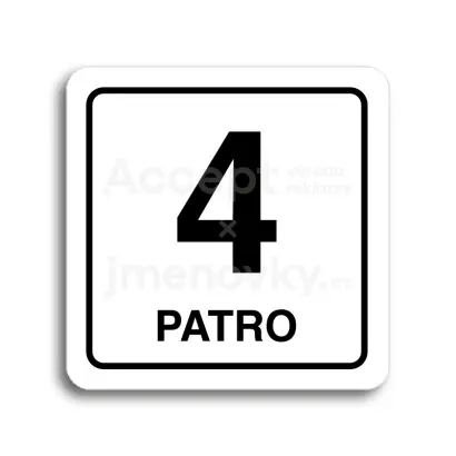 Piktogram "patro IV" - bílá tabulka - černý tisk