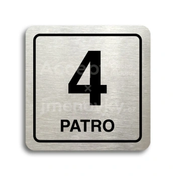 Piktogram "patro IV" - stříbrná tabulka - černý tisk