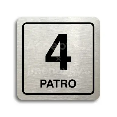 Piktogram "patro IV" - stříbrná tabulka - černý tisk