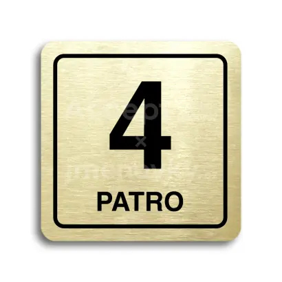 Piktogram "patro IV" - zlatá tabulka - černý tisk