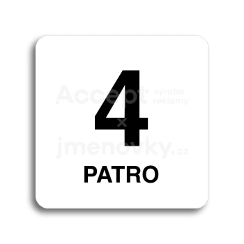 Piktogram "patro IV" - bílá tabulka - černý tisk bez rámečku