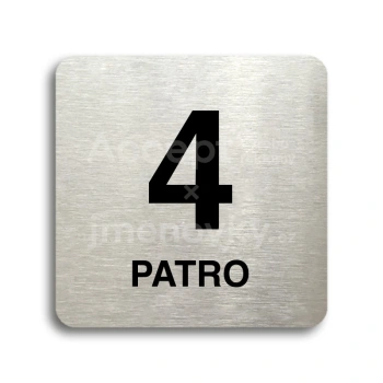 Piktogram "patro IV" - stříbrná tabulka - černý tisk bez rámečku