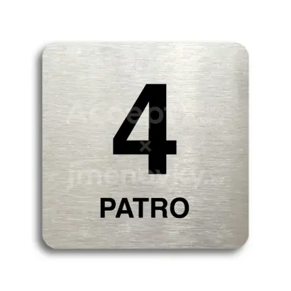 Piktogram "patro IV" - stříbrná tabulka - černý tisk bez rámečku