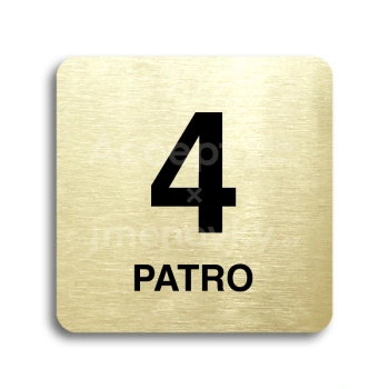 Piktogram "patro IV" - zlatá tabulka - černý tisk bez rámečku