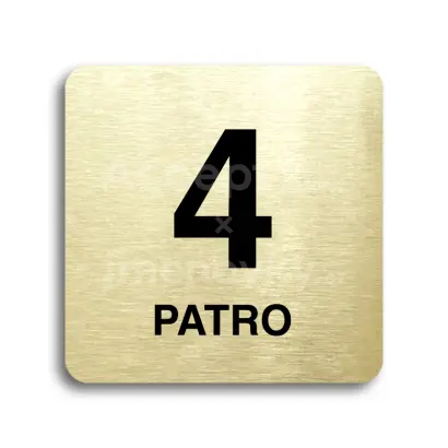 Piktogram "patro IV" - zlatá tabulka - černý tisk bez rámečku