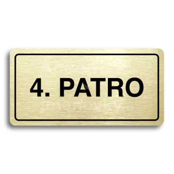 Piktogram "4. PATRO" - zlatá tabulka - černý tisk