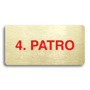 Piktogram "4. PATRO" - zlatá tabulka - barevný tisk bez rámečku