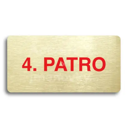 Piktogram "4. PATRO" - zlatá tabulka - barevný tisk bez rámečku