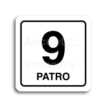 Piktogram "patro IX" - bílá tabulka - černý tisk