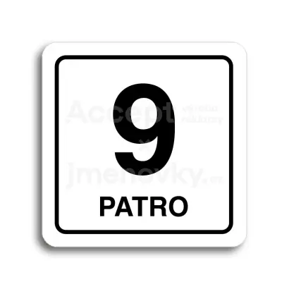 Piktogram "patro IX" - bílá tabulka - černý tisk