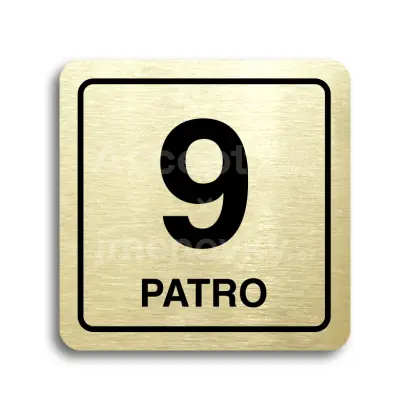 Piktogram "patro IX" - zlatá tabulka - černý tisk
