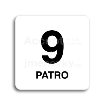 Piktogram "patro IX" - bílá tabulka - černý tisk bez rámečku
