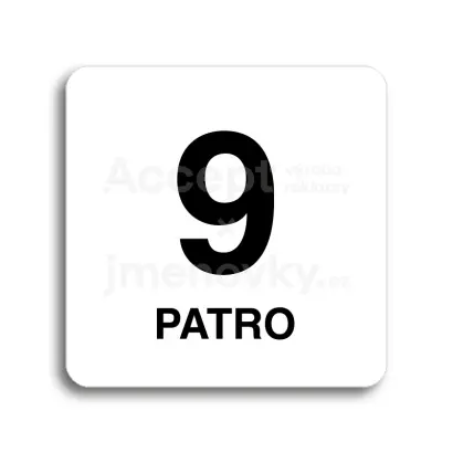 Piktogram "patro IX" - bílá tabulka - černý tisk bez rámečku