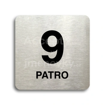 Piktogram "patro IX" - stříbrná tabulka - černý tisk bez rámečku