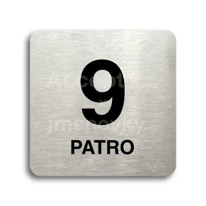 Piktogram "patro IX" - stříbrná tabulka - černý tisk bez rámečku