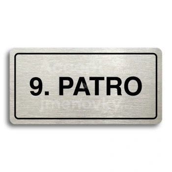 Piktogram "9. PATRO" - stříbrná tabulka - černý tisk