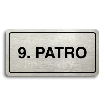 Piktogram "9. PATRO" - stříbrná tabulka - černý tisk
