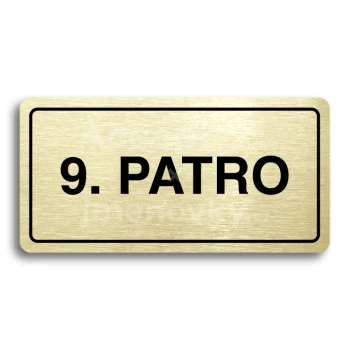 Piktogram "9. PATRO" - zlatá tabulka - černý tisk