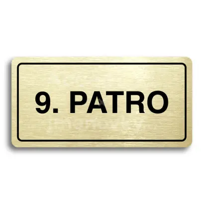 Piktogram "9. PATRO" - zlatá tabulka - černý tisk