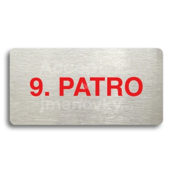 Piktogram "9. PATRO" - stříbrná tabulka - barevný tisk bez rámečku
