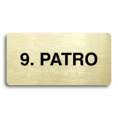 Piktogram "9. PATRO" - zlatá tabulka - černý tisk bez rámečku