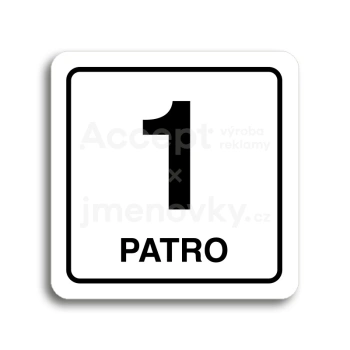 Piktogram "patro" - bílá tabulka - černý tisk