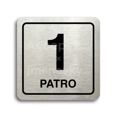 Piktogram "patro" - stříbrná tabulka - černý tisk