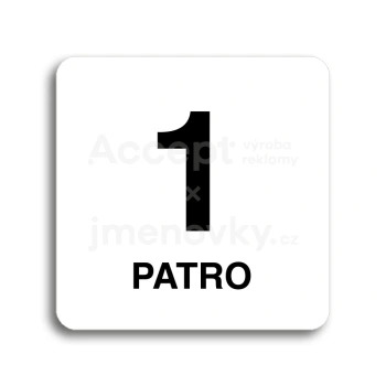 Piktogram "patro" - bílá tabulka - černý tisk bez rámečku