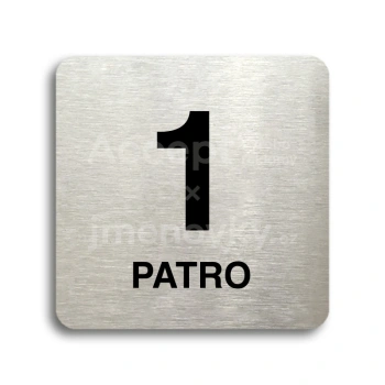 Piktogram "patro" - stříbrná tabulka - černý tisk bez rámečku