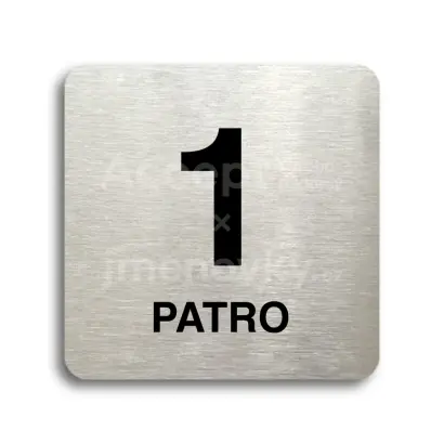 Piktogram "patro" - stříbrná tabulka - černý tisk bez rámečku