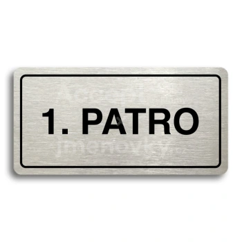 Piktogram "1. PATRO" - stříbrná tabulka - černý tisk