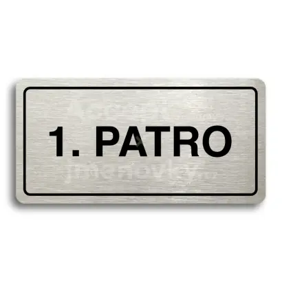 Piktogram "1. PATRO" - stříbrná tabulka - černý tisk