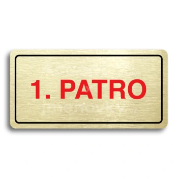 Piktogram "1. PATRO" - zlatá tabulka - barevný tisk