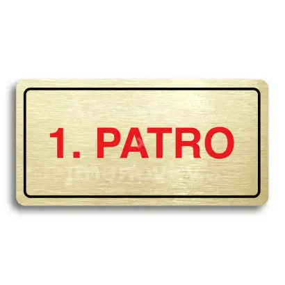 Piktogram "1. PATRO" - zlatá tabulka - barevný tisk