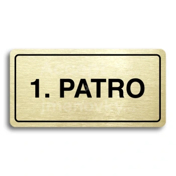 Piktogram "1. PATRO" - zlatá tabulka - černý tisk