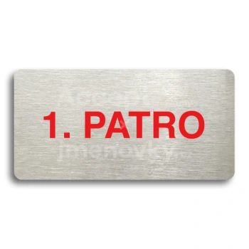 Piktogram "1. PATRO" - stříbrná tabulka - barevný tisk bez rámečku
