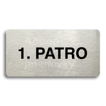 Piktogram "1. PATRO" - stříbrná tabulka - černý tisk bez rámečku