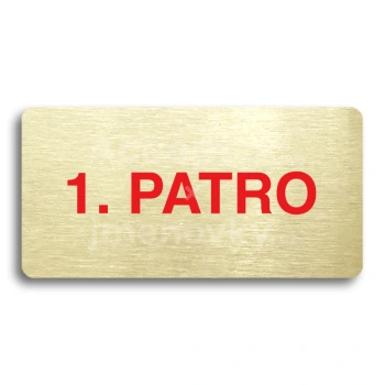 Piktogram "1. PATRO" - zlatá tabulka - barevný tisk bez rámečku