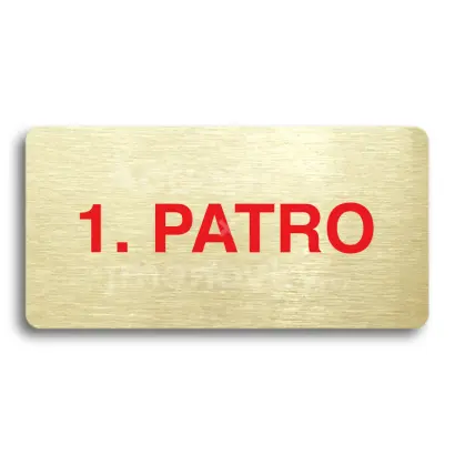 Piktogram "1. PATRO" - zlatá tabulka - barevný tisk bez rámečku