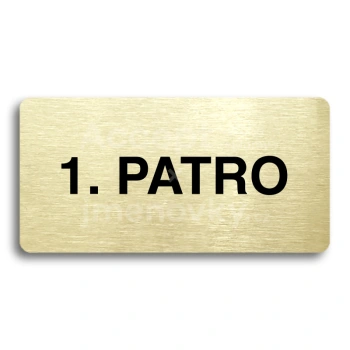 Piktogram "1. PATRO" - zlatá tabulka - černý tisk bez rámečku
