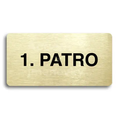 Piktogram "1. PATRO" - zlatá tabulka - černý tisk bez rámečku