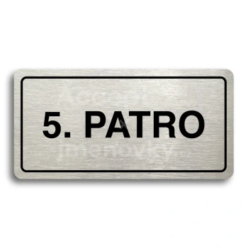 Piktogram "5. PATRO" - stříbrná tabulka - černý tisk