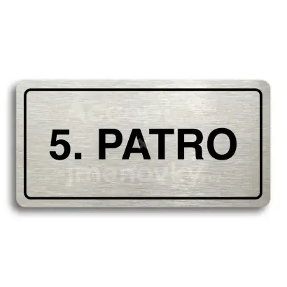 Piktogram "5. PATRO" - stříbrná tabulka - černý tisk