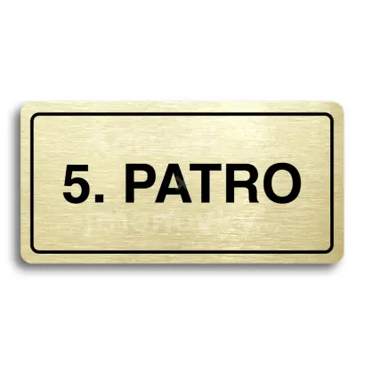 Piktogram "5. PATRO" - zlatá tabulka - černý tisk